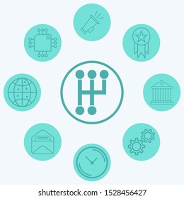 Gearbox vector icon sign symbol