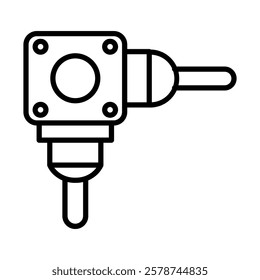 Gearbox Vector Line Icon Design