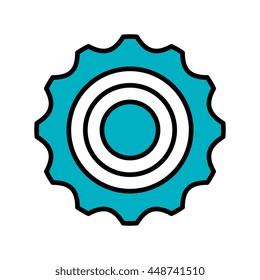 Gear,cog or wheel graphic design, vector illustration isolated icon.