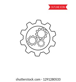 Gear,cogwheel icon vector illustration.