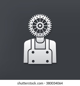 Gear,engineer design on clean background,vector