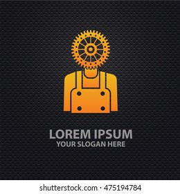 Gear,engineer design on dark background,vector