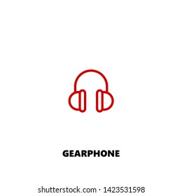 gearphone icon. gearphone vector design. sign design. red color