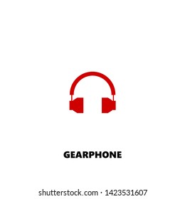 gearphone icon. gearphone vector design. sign design. red color