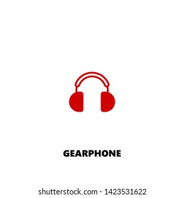 gearphone icon. gearphone vector design. sign design. red color