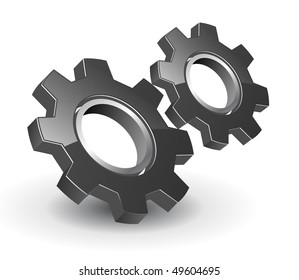 ilustración vectorial en 3D negro.