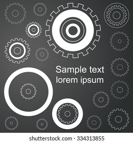 Gears background. Abstract mechanical gears background. Vector EPS10.
