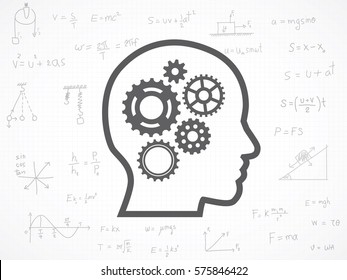 Gears Background Physics Formula Stock Vector (Royalty Free) 575846422 ...