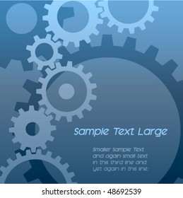 Gears background vector. Also available in raster.