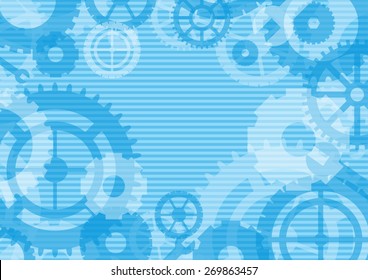 Gears background, vector illustration