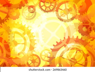 Gears background, vector illustration