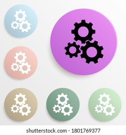 conjunto de colores de la placa de indicadores. Glifo simple, vector plano de iconos web para ui y ux, sitio web o aplicación móvil