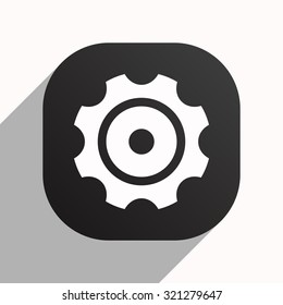 gears, black button for Mobile Applications