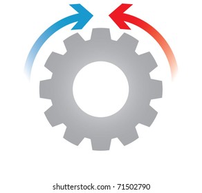 Gears blocked, business process concept