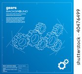 Gears blueprint vector illustration. Technology, teamwork, solution...concepts.