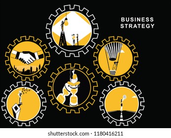 Gears with Business Activities
Different activity of business happening inside the gear
