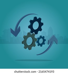 Gears circle design vector illustration
