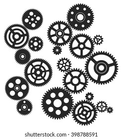 Gears circuit vector illustration.
