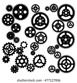 Gears circuit vector illustration.