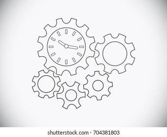 icono de concepto de negocio de reloj