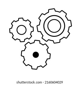 Gears Cog Wheel Mechanism System Icon Stock Vector (Royalty Free ...