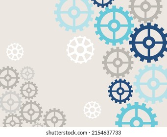 gears cogs in beige background poster