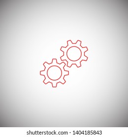 Gears and cogs symbol. Cog wheels icon. Cogs circle illustration. Gear wheel logo. Vector EPS 10