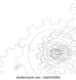 gears cogs vector 3d illustration