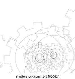 gears cogs vector 3d illustration