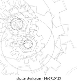gears cogs vector 3d illustration