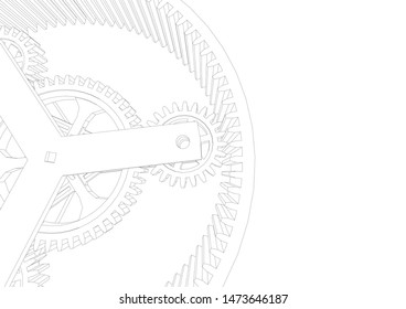 gears cogs vector 3d illustration