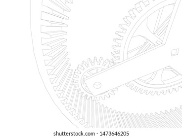 gears cogs vector 3d illustration