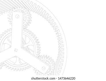 gears cogs vector 3d illustration