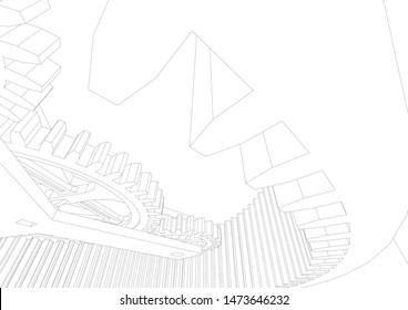 gears cogs vector 3d illustration