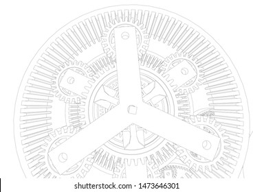 gears cogs vector 3d illustration
