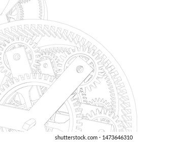 gears cogs vector 3d illustration