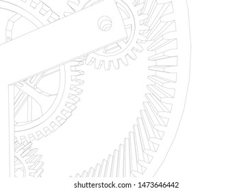 gears cogs vector 3d illustration