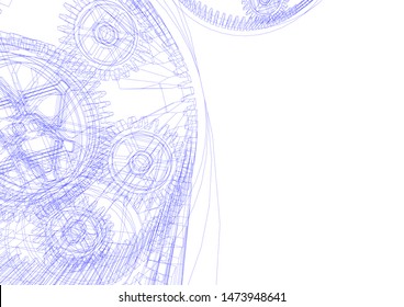 gears cogs vector 3d illustration