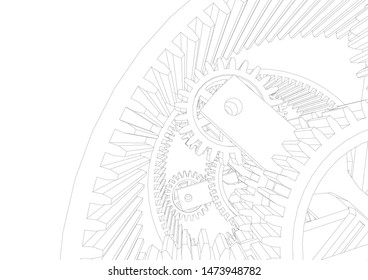 gears cogs vector 3d illustration