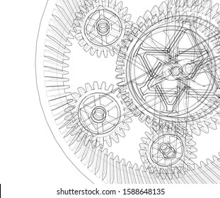 Gears Cogs Vector 3d Illustration Stock Vector (Royalty Free ...