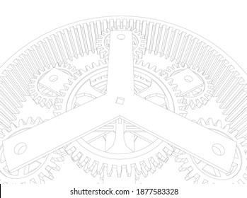 gears cogs vector 3d illustration