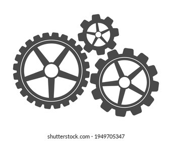 gears cogs wheel mechanism teamwork icon