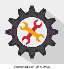 Gears, cogs or wheels graphic icons design, vector illustration eps10