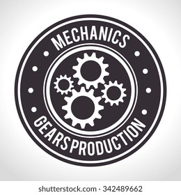 Gears, cogs or wheels graphic icons design, vector illustration eps10