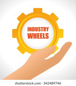Gears, cogs or wheels graphic icons design, vector illustration eps10