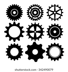 Gears, cogs or wheels graphic icons design, vector illustration eps10