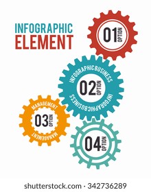 Gears, cogs or wheels graphic icons design, vector illustration eps10
