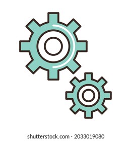 gears cogwheel solution icon isolated
