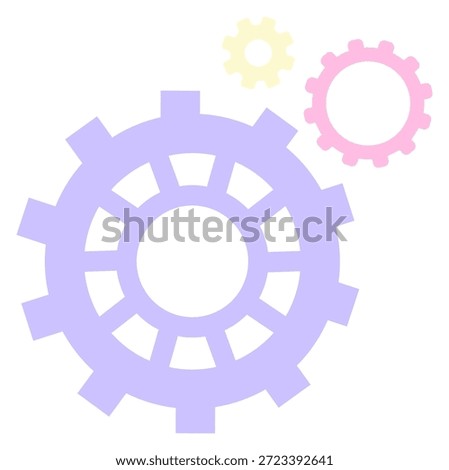 Gears color icon. Process sign. Cogwheels symbol