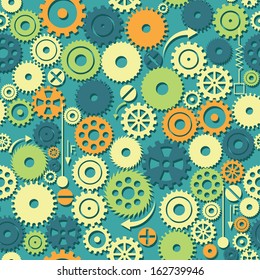 gears. colored seamless background. vector. eps8